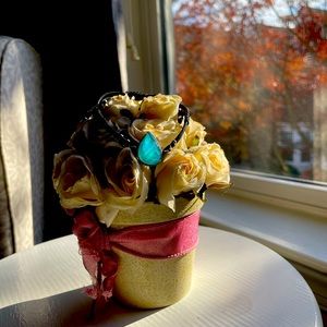 Agate and Single Cut Diamond Bracelet